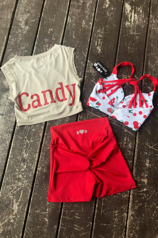 Sugared Cherry Crop Top Bundle