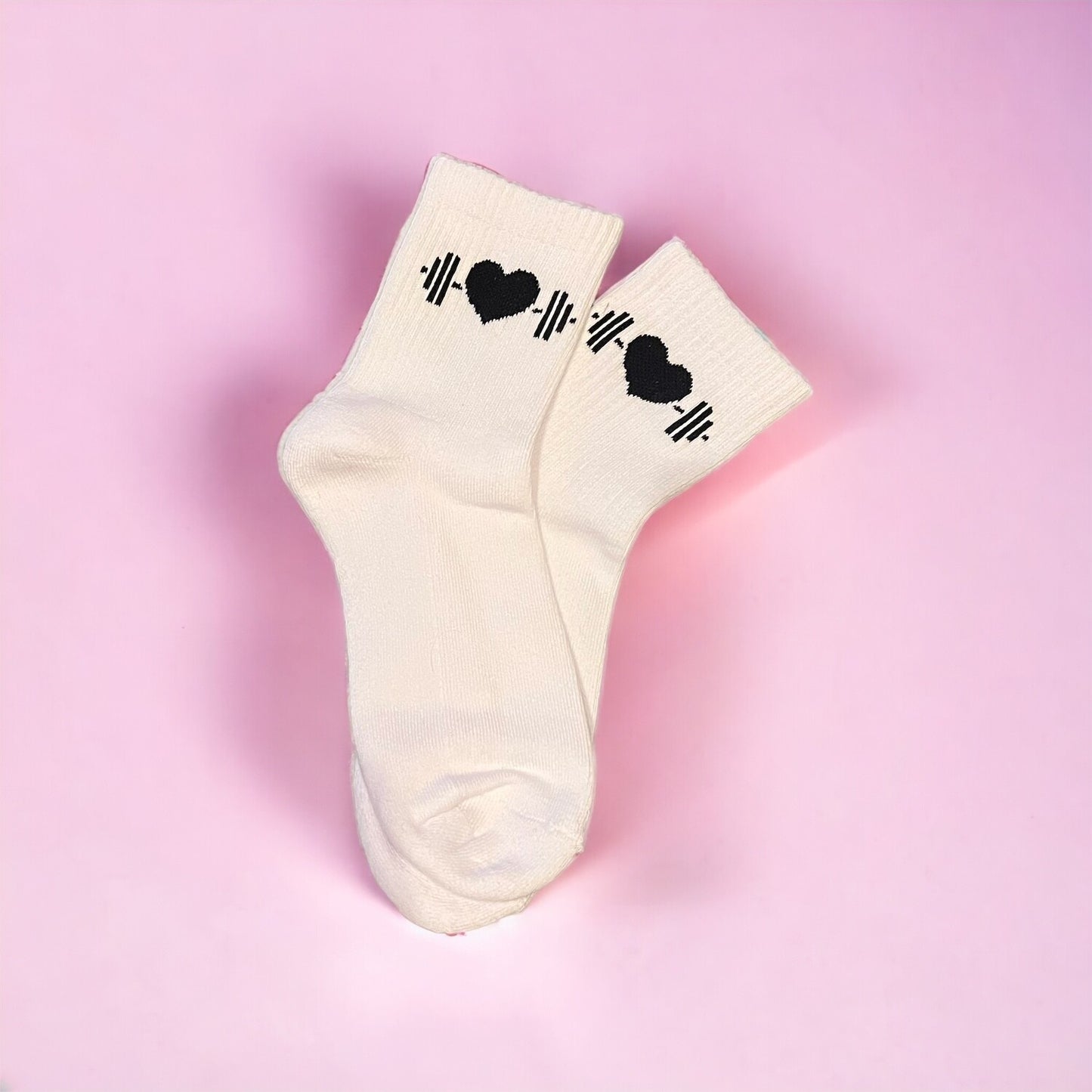 Performance Socks (White with Black Logo)