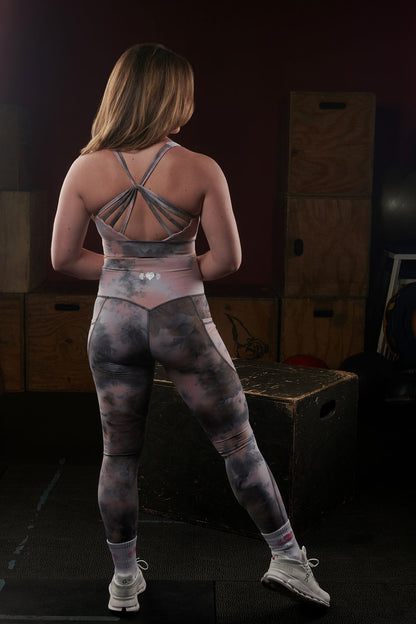 Elevate Leggings (Tie-Dye Grey/Pink)